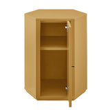 Adair Faceted Semi-Gloss Side Table in Mustard