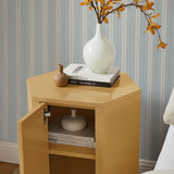 Adair Faceted Semi-Gloss Side Table in Mustard