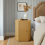 Adair Faceted Semi-Gloss Side Table in Mustard