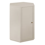 Adair Faceted Semi-Gloss Side Table in Putty