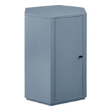 Adair Faceted Semi-Gloss Side Table in Stillwater Blue