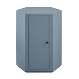 Adair Faceted Semi-Gloss Side Table in Stillwater Blue