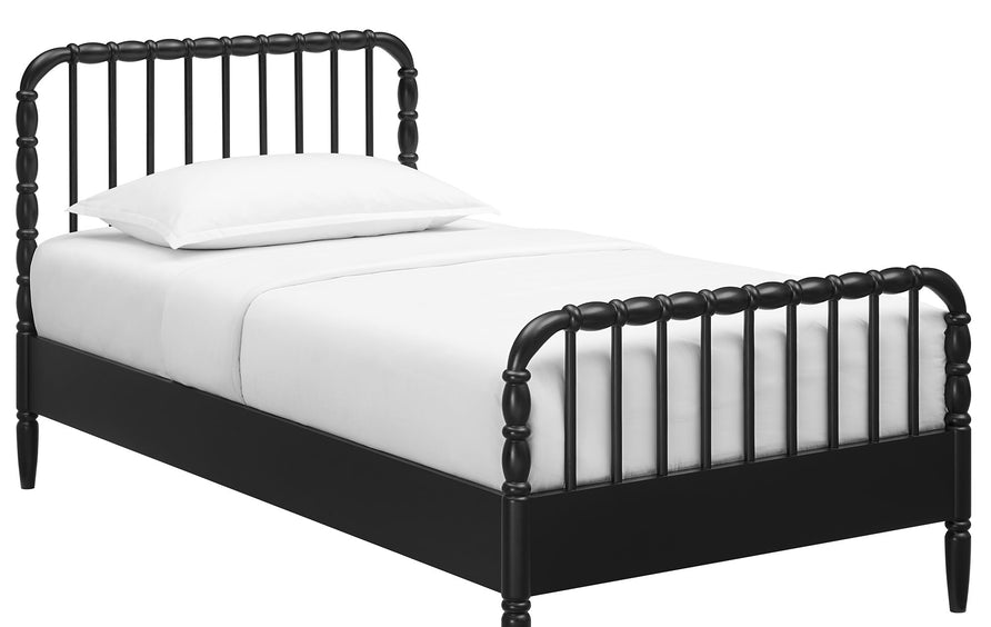 Nook Twin Size Wood Spindle Bed Frame in Black