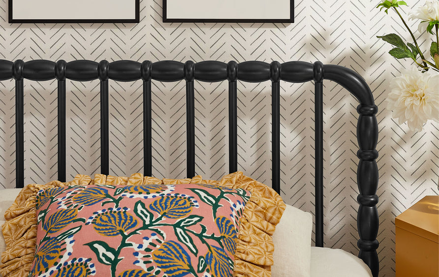 Nook Twin Size Wood Spindle Bed Frame in Black