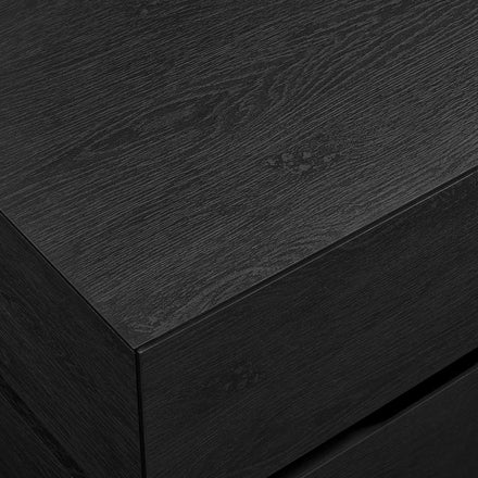 Koval Floating Pedestal 2-Drawer Nightstand in Black