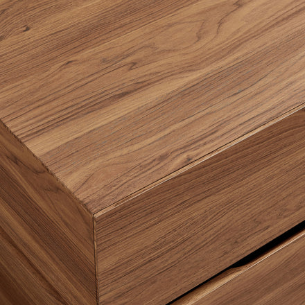 Koval Floating Pedestal 2-Drawer Nightstand in Walnut